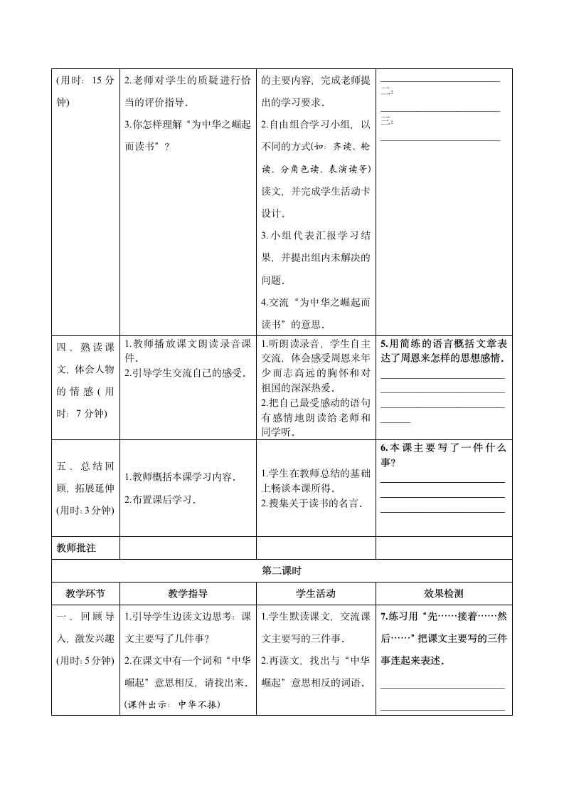 为中华之崛起而读书 导学教案设计.doc第2页