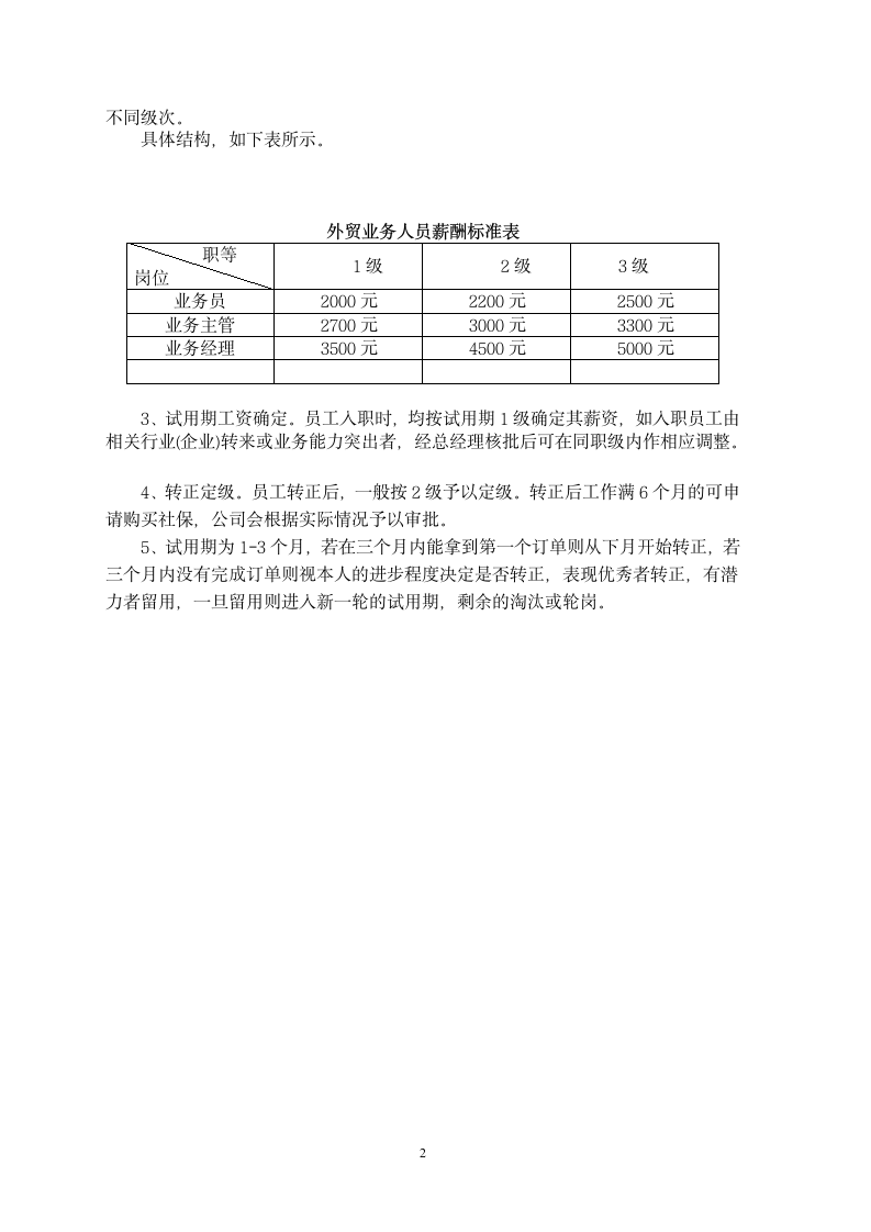 外贸业务人员绩效考核方案-修订版.doc第2页