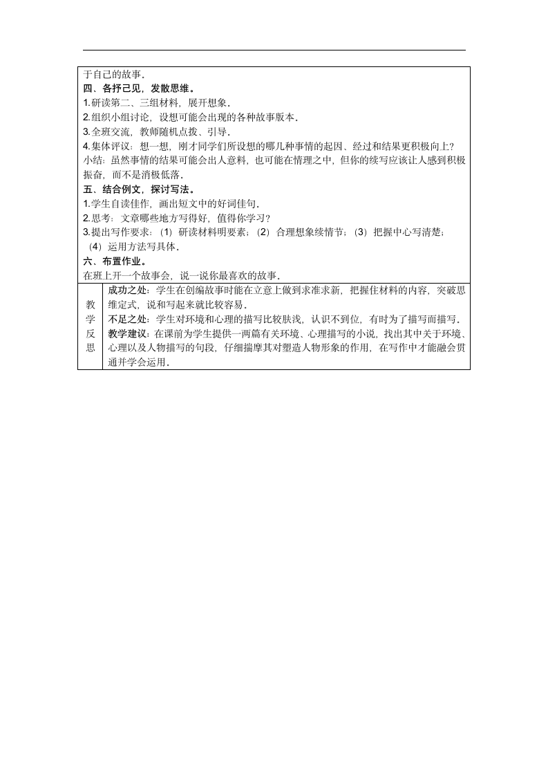 部编版语文六年级上册第四单元习作：笔尖流出的故事  教案(含反思）.doc第2页