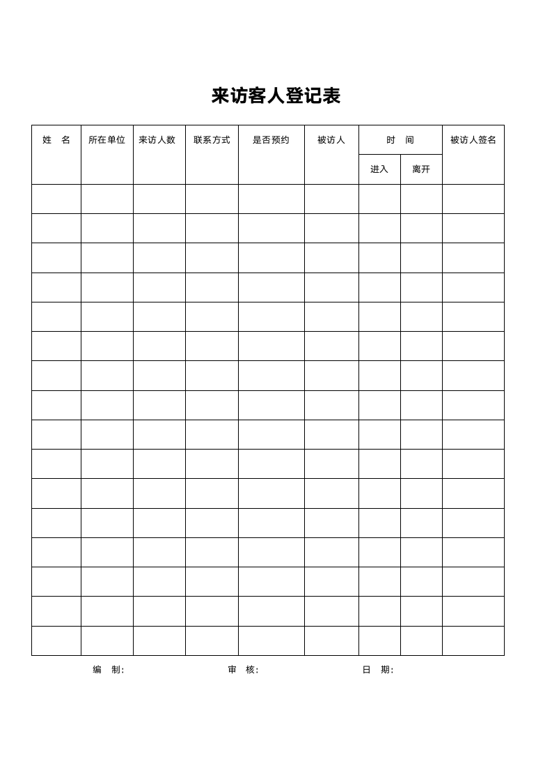 来访客人登记表.doc第1页