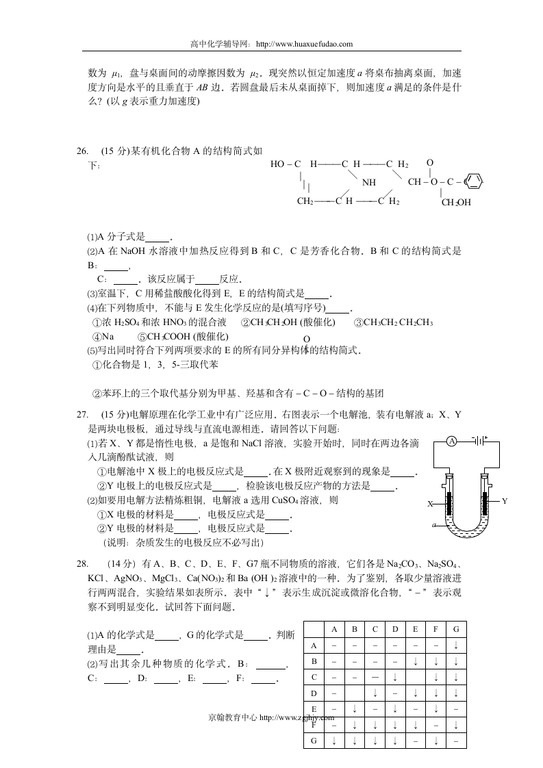 2004年全国高考理综真题试题及答案第5页