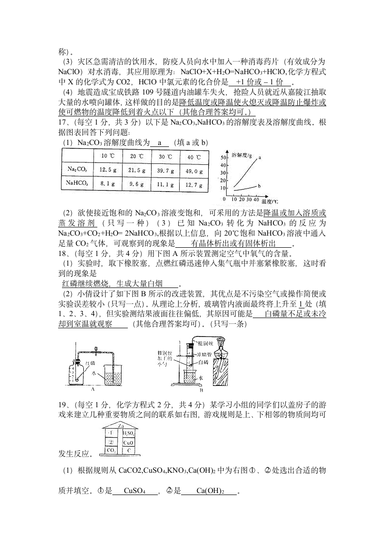 陕西2006——2008年中考化学试题及答案第10页