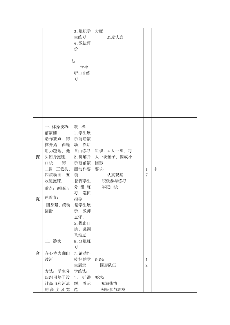 四年级体育前滚翻教案.doc第2页