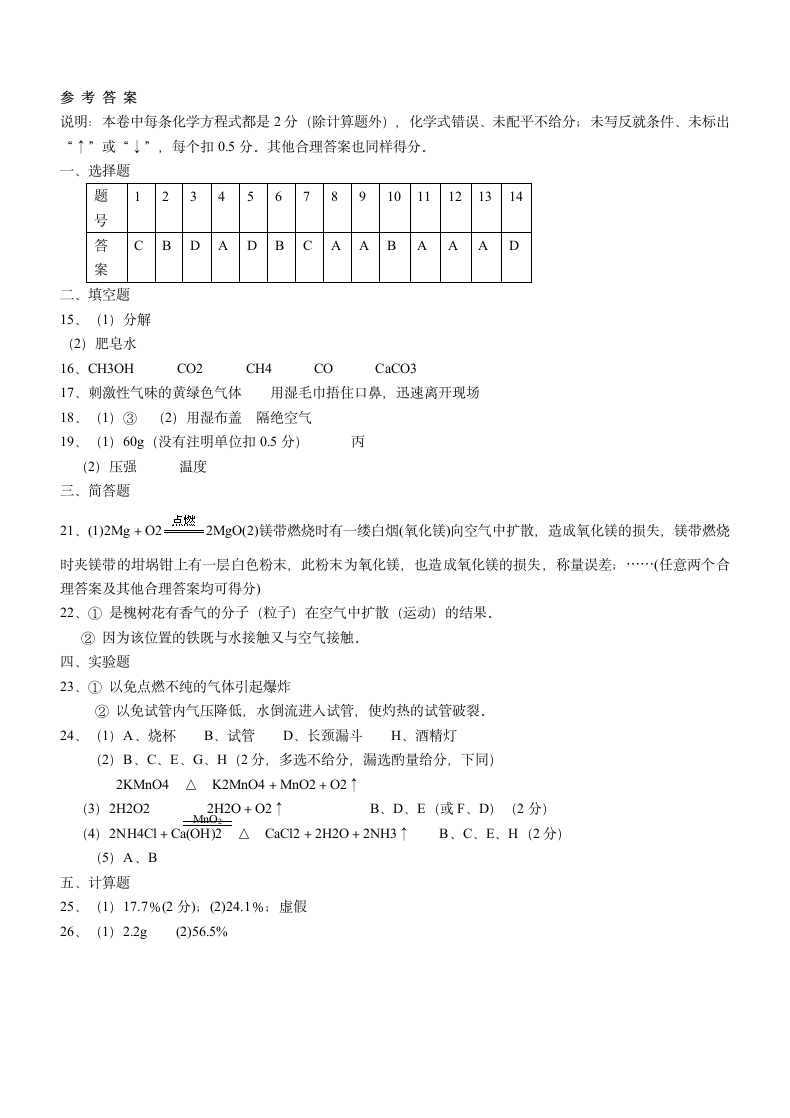 九年级化学期末模拟考试试卷.docx第4页