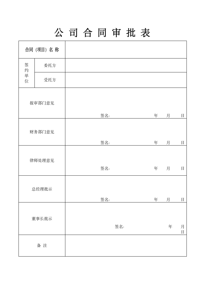 公司合同审批表.doc第1页