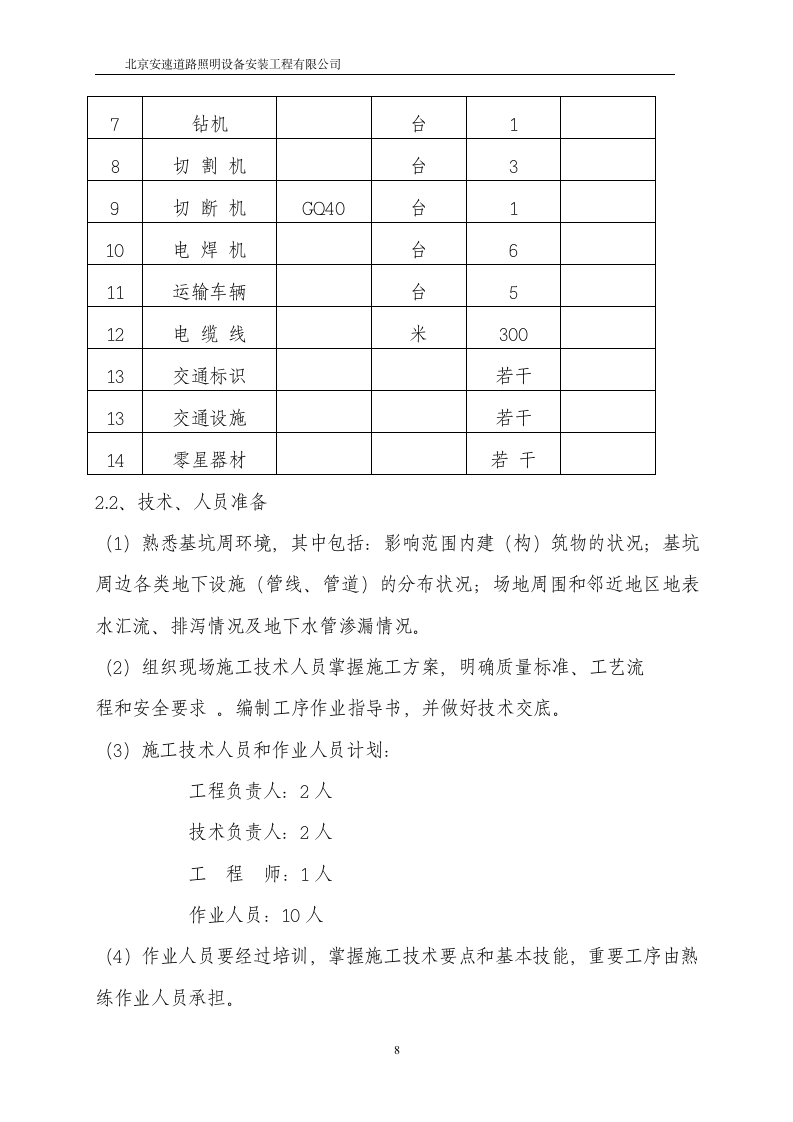 电力沟道及管井管线预埋工程组织设计方案.doc第9页