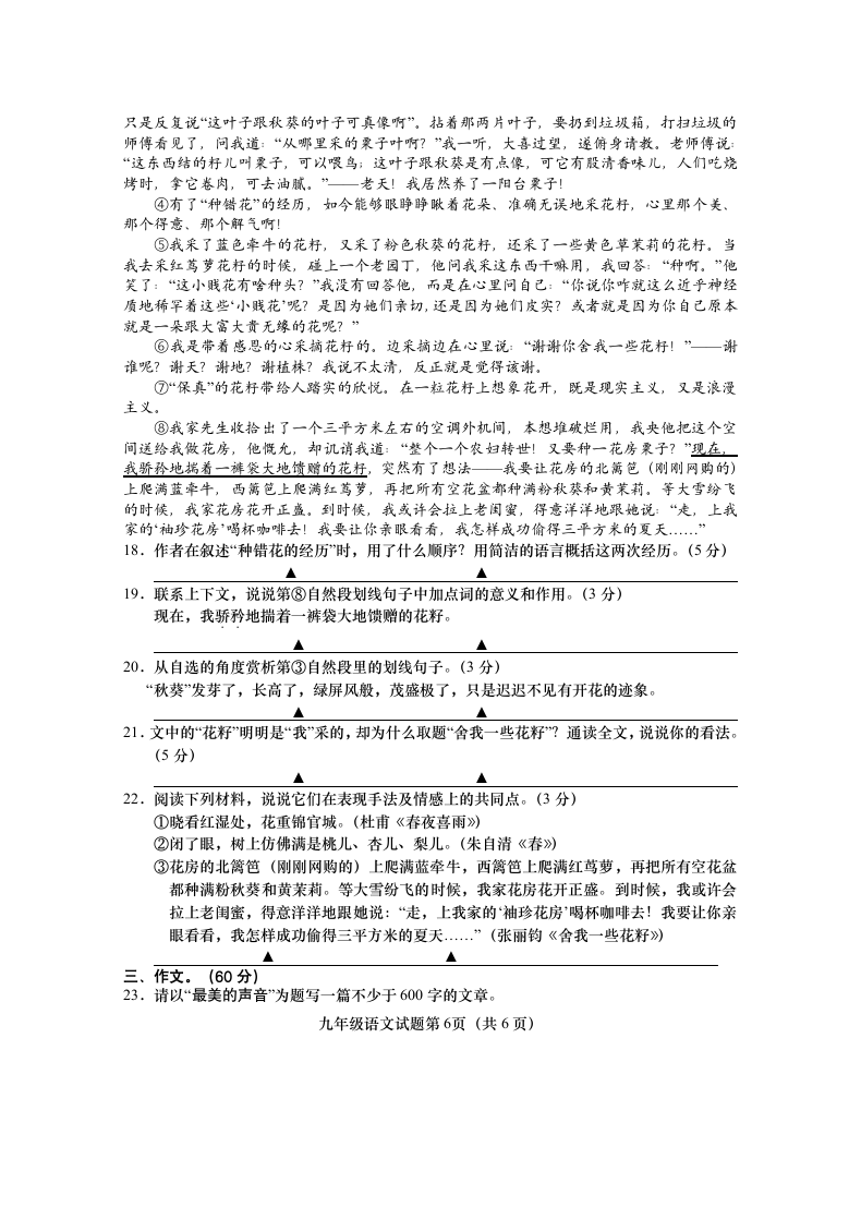 九年级第二次学情调研语文试卷.docx第6页