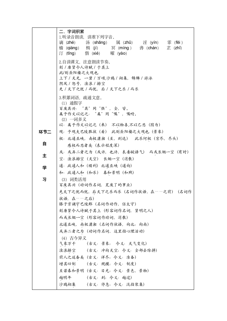 11.岳阳楼记 教案.doc第2页