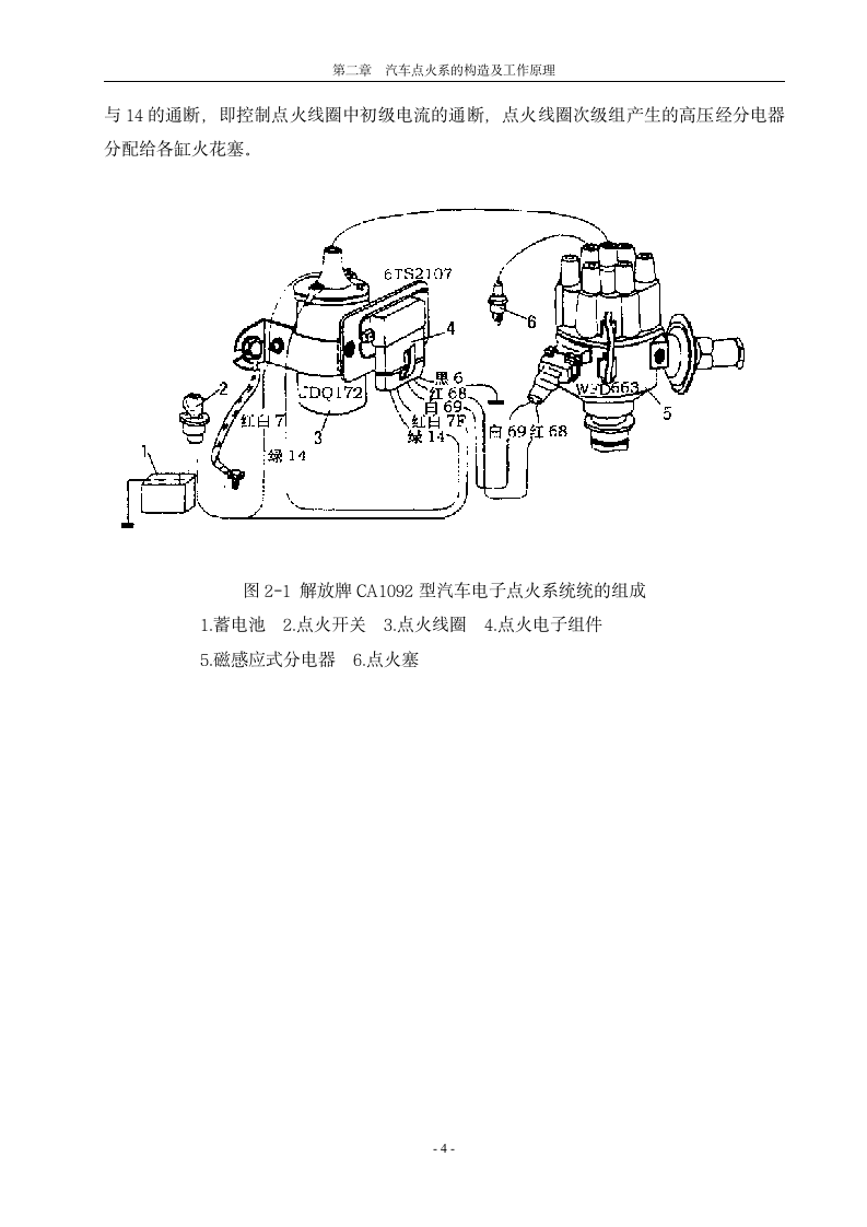 汽车点火系统的维护及常见故障 毕业论文.doc第4页