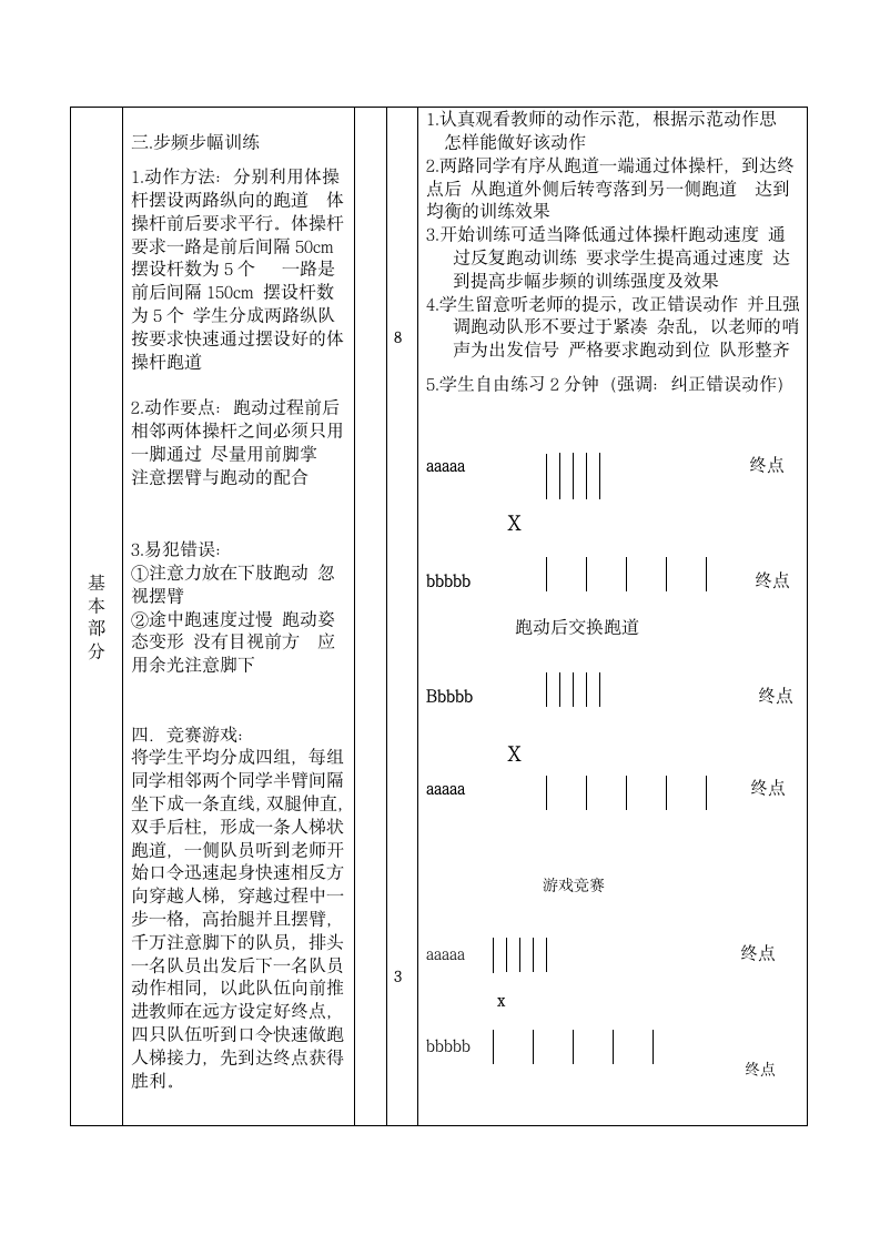 二年级体育原地摆臂练习 教案 全国通用.doc第3页