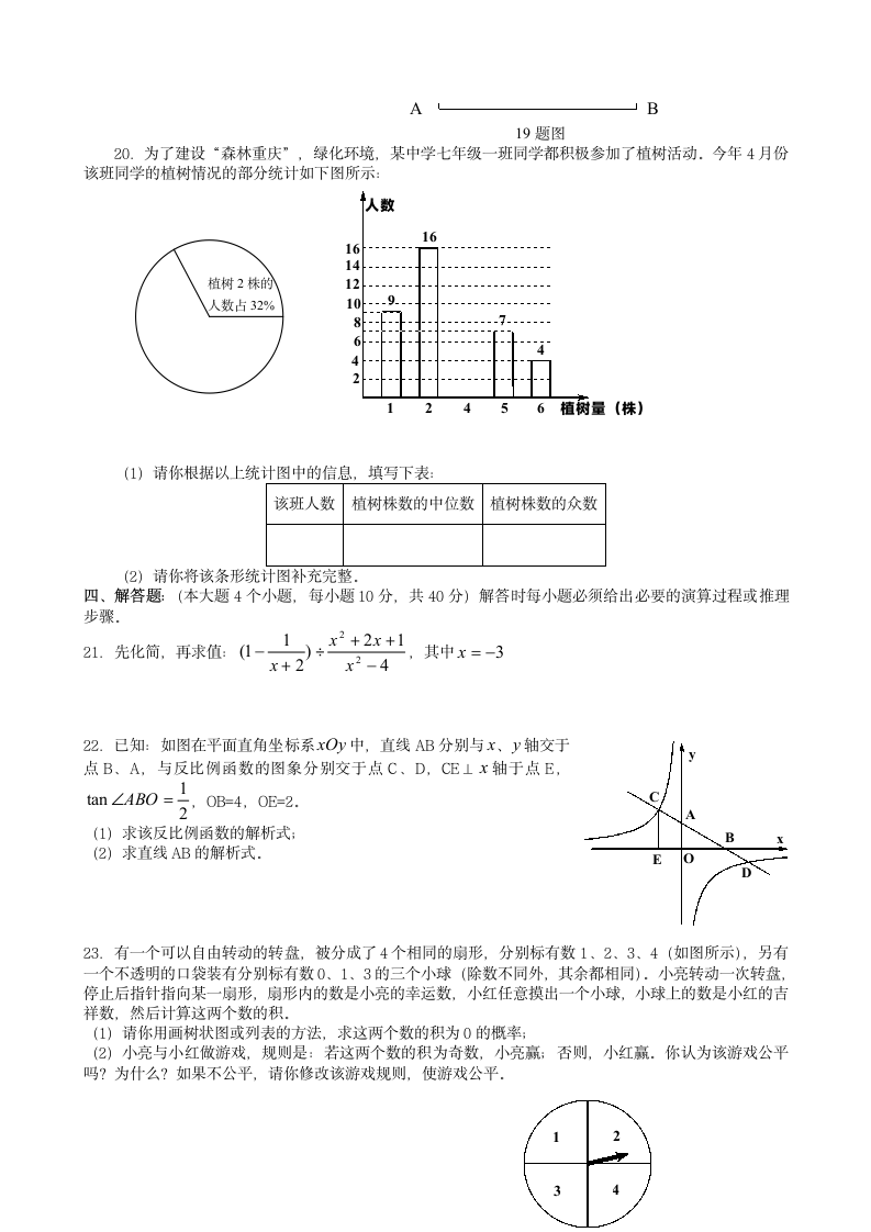 【重庆中考数学试题及答案】2009第3页