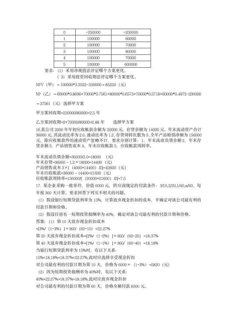 财管作业答案第6页