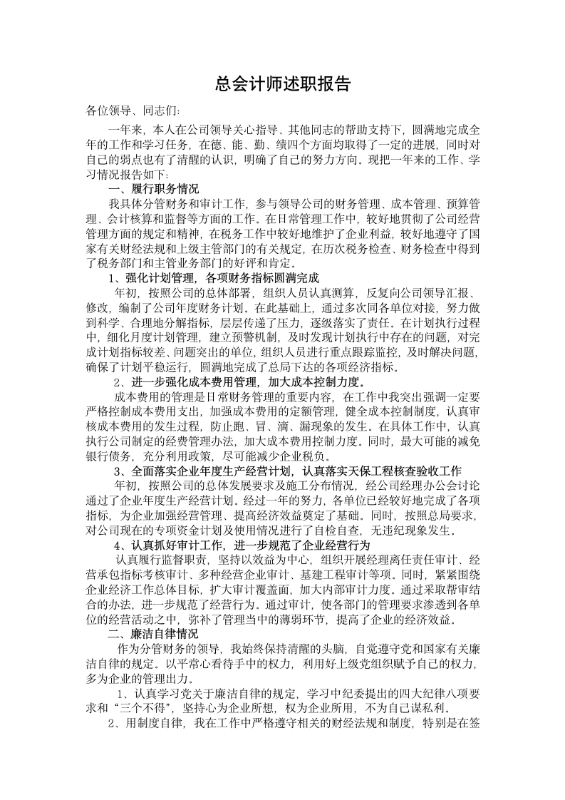 总会计师述职报告范文.docx第1页