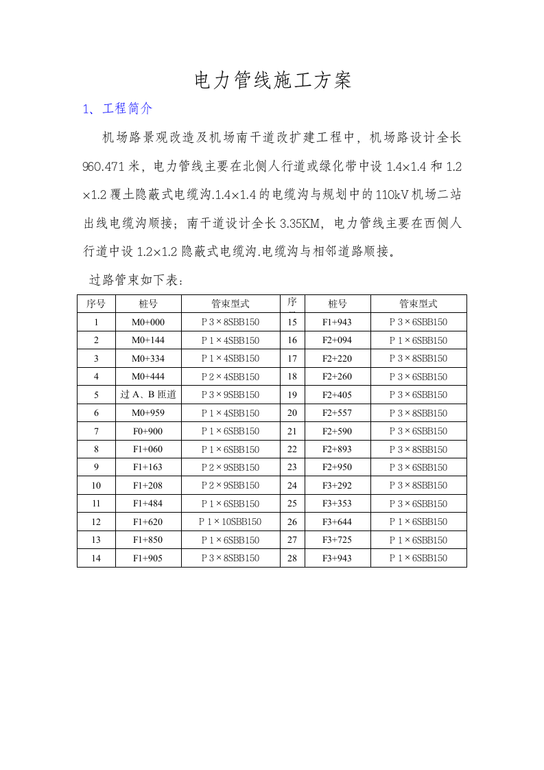 电力管线施工方案.doc第1页