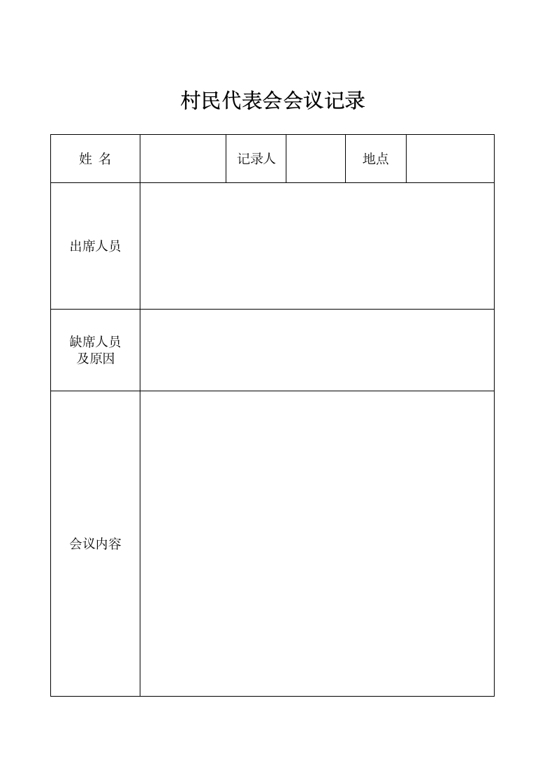 村民代表会会议记录.docx