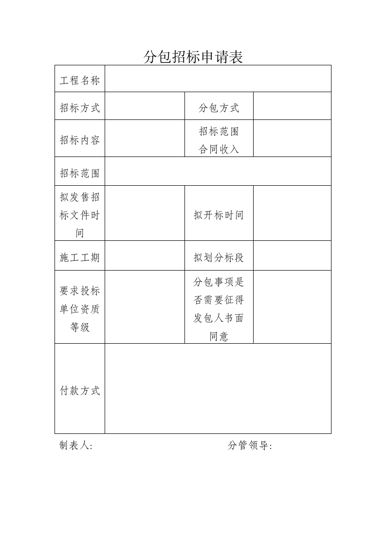 分包招标申请表.docx第1页