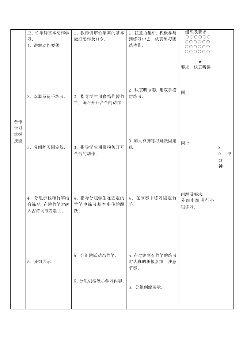 三年级体育 竹竿舞教案  教案 全国通用.doc第2页