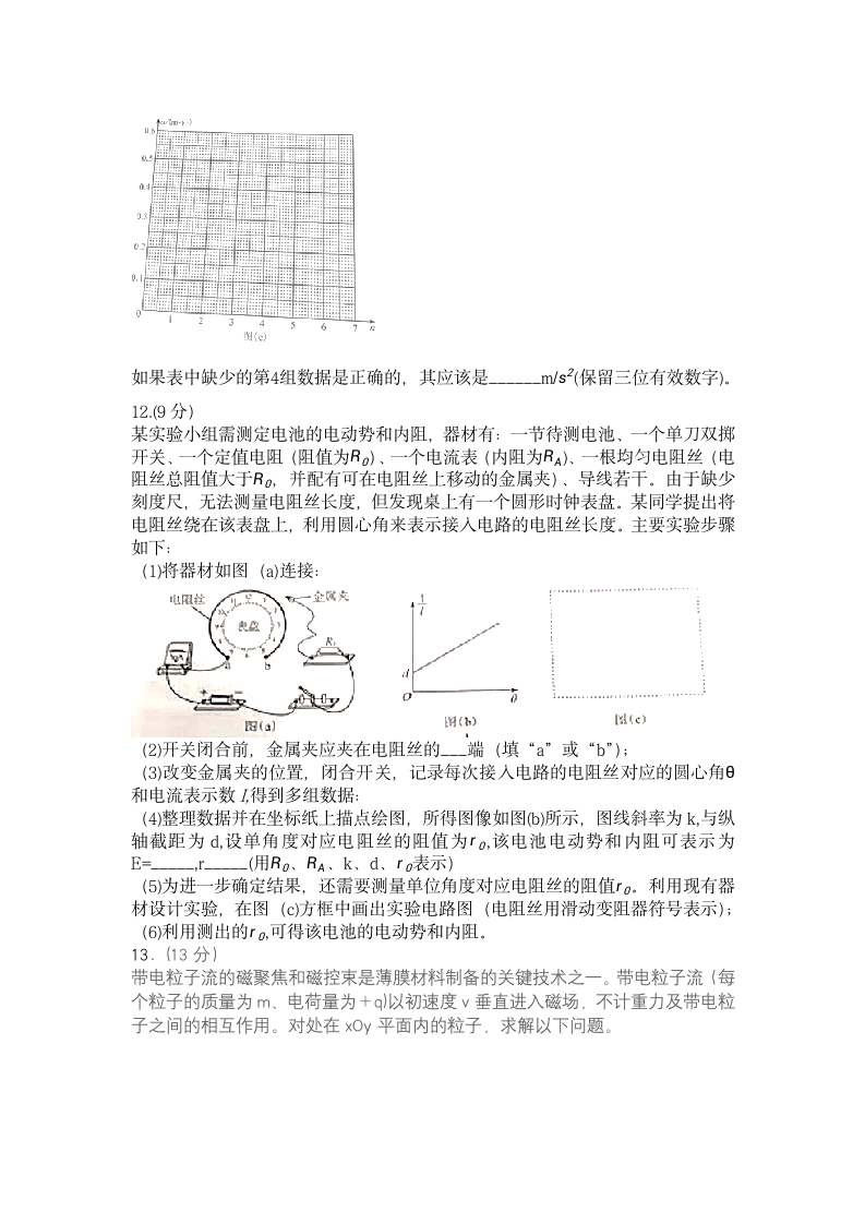 2021年新高考物理真题湖南卷第6页