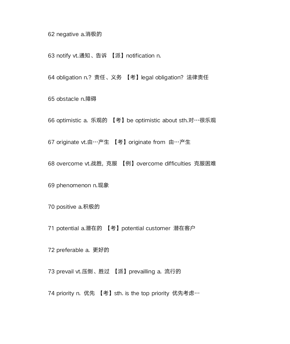 考前冲刺-六级高频词汇100个第6页