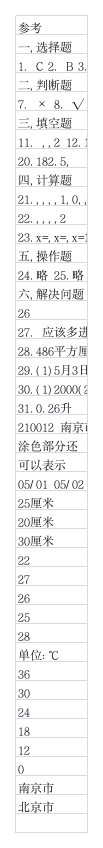 五年级暑假生活答案第1页