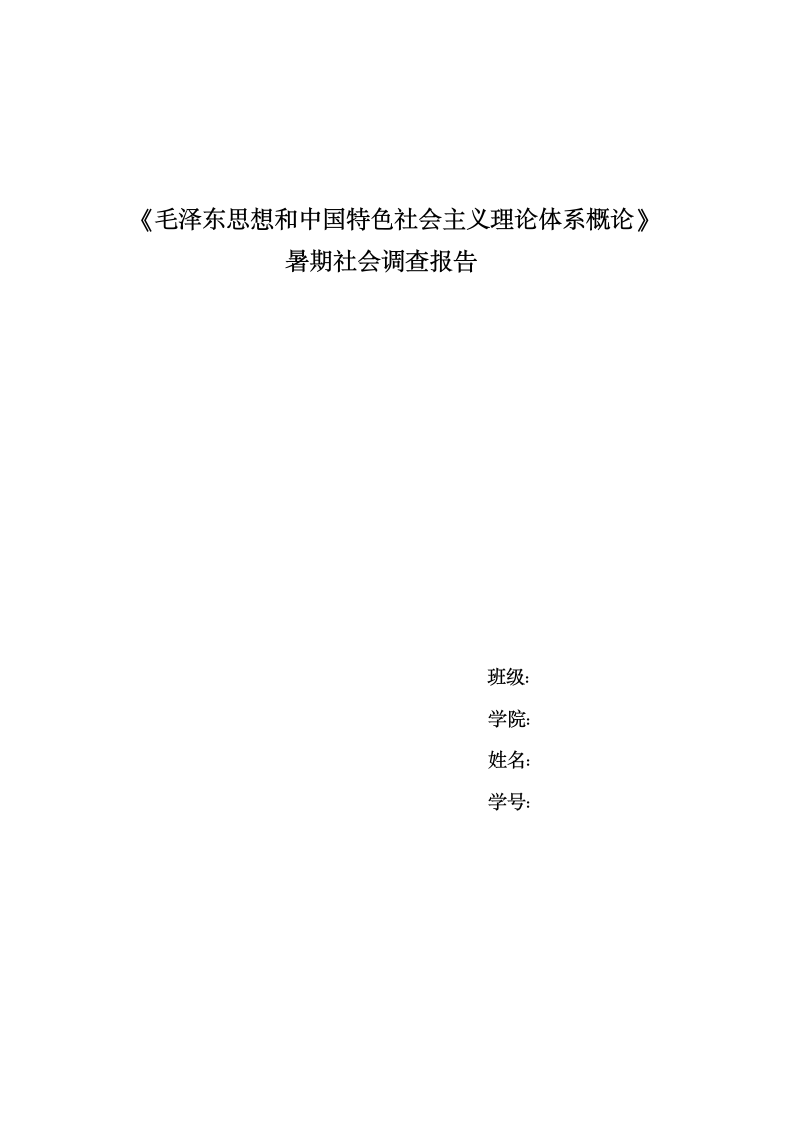 毛概社会调查报告大学生消费情况调查.doc