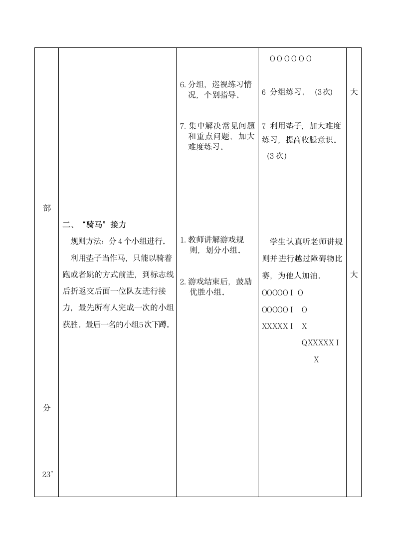 体育四年级下册   立定跳远与游戏  教案（表格式）.doc第4页