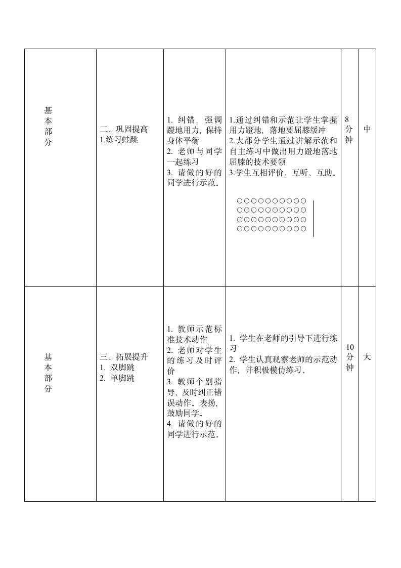 跳跃与游戏（教案）-体育一年级下册（表格式）.doc第5页