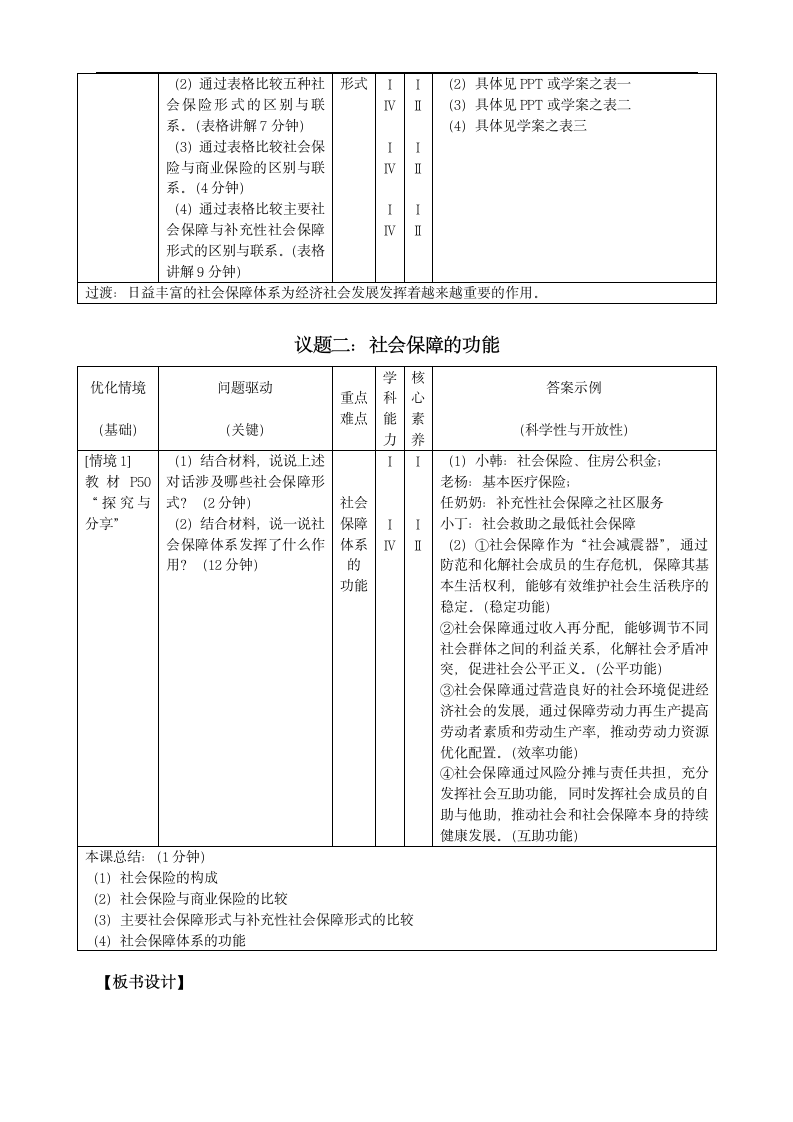 高中思想政治统编版（部编版）必修2  4.2 我国的社会保障 教案.doc第2页