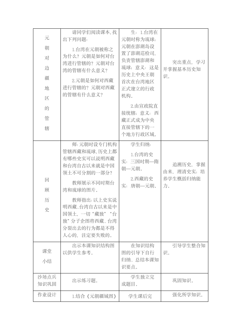 人教部编版七年级下册历史 第11课 元朝的统治   教案.doc第4页