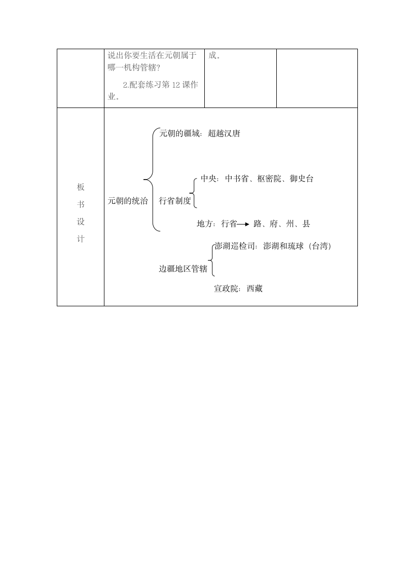 人教部编版七年级下册历史 第11课 元朝的统治   教案.doc第5页