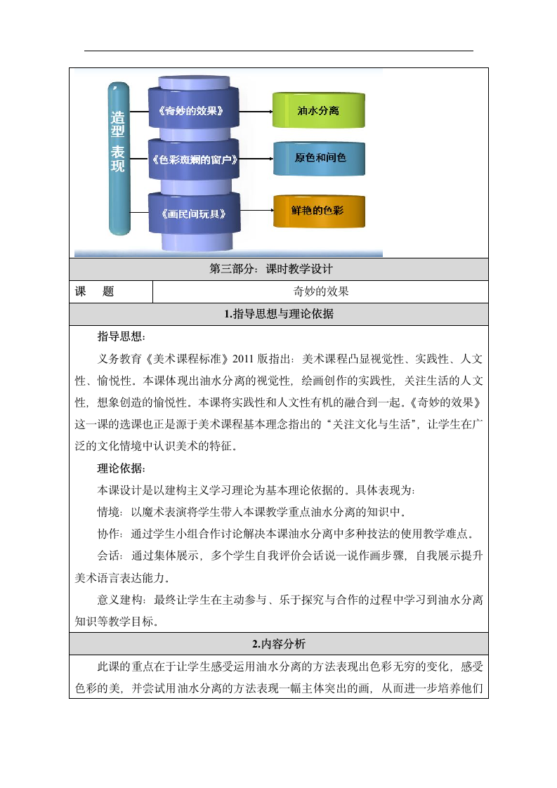 人美 版三年级美术下册（北京）《1.奇妙的效果》教学设计.doc第3页