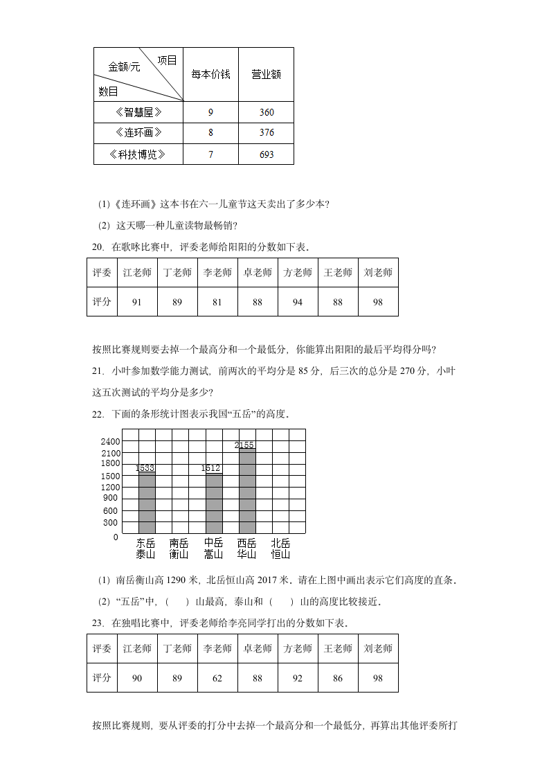 四年级数学苏教版上册第4单元复习《综合练习》(含答案）.doc第4页