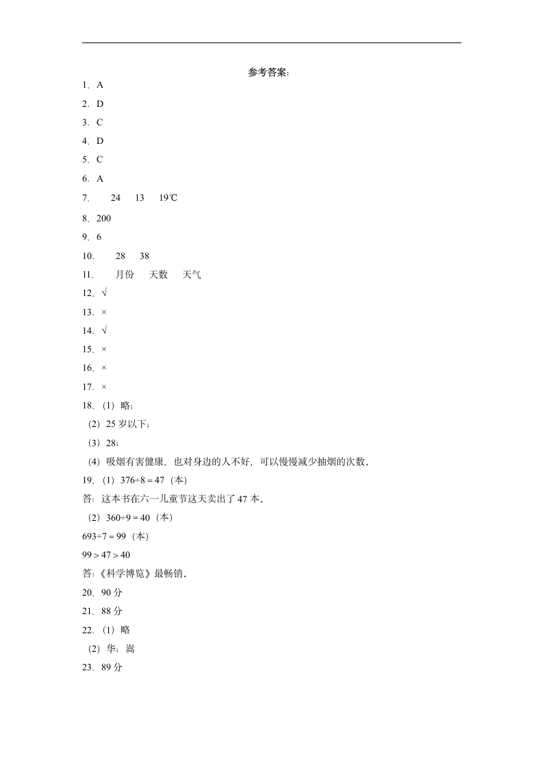 四年级数学苏教版上册第4单元复习《综合练习》(含答案）.doc第6页