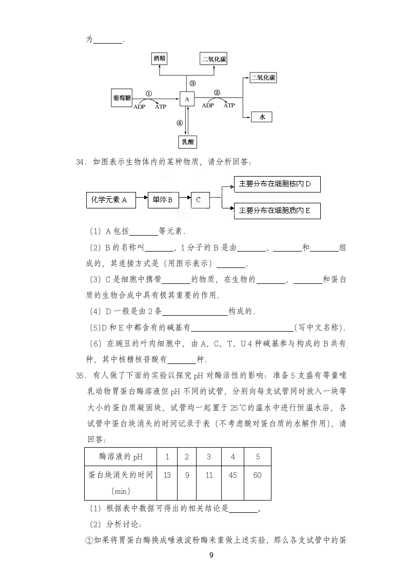 高二生物学科考试卷.docx第9页