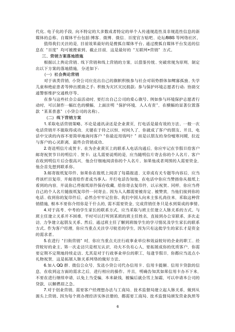 小额贷款公司优质客户营销方案.docx第6页