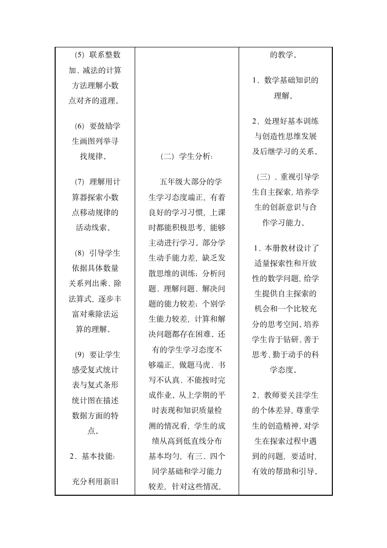 苏教版小学五年级数学上册 教学计划.doc第2页