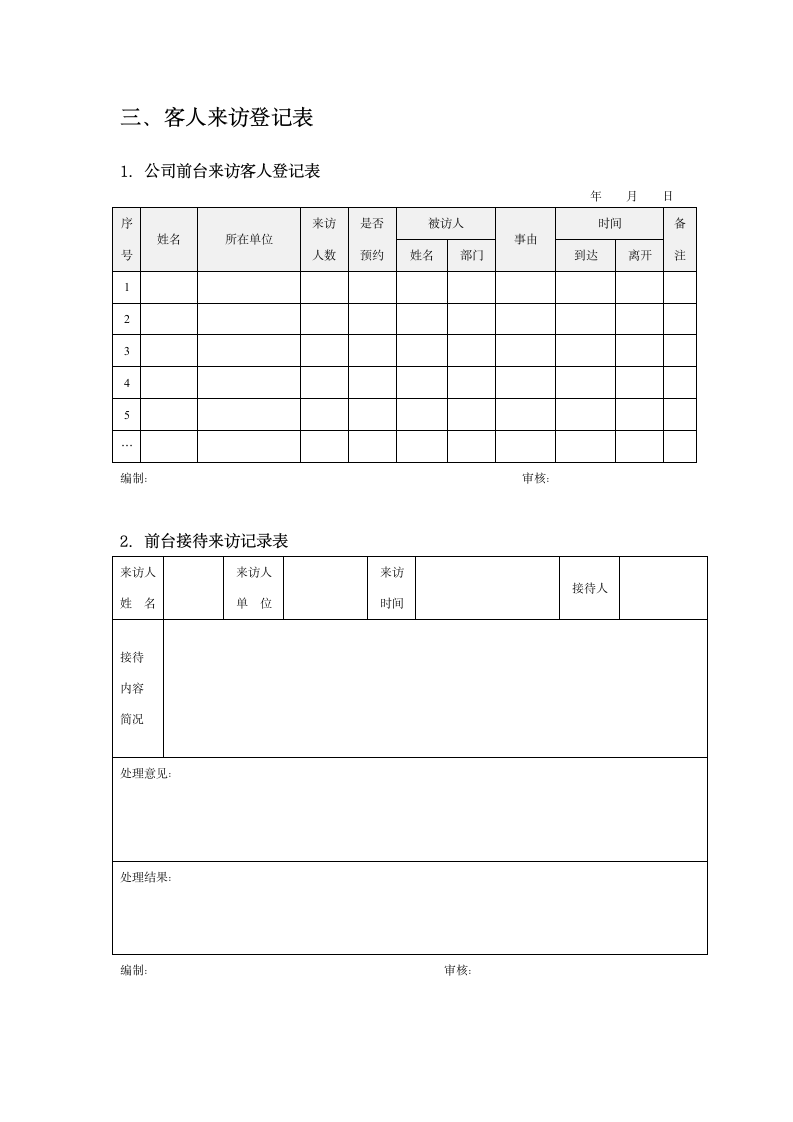 前台接待流程及管理--行政管理.docx第4页