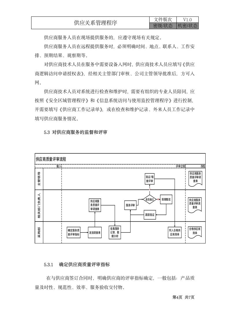 供应关系管理程序-ISO27001体系.doc第5页