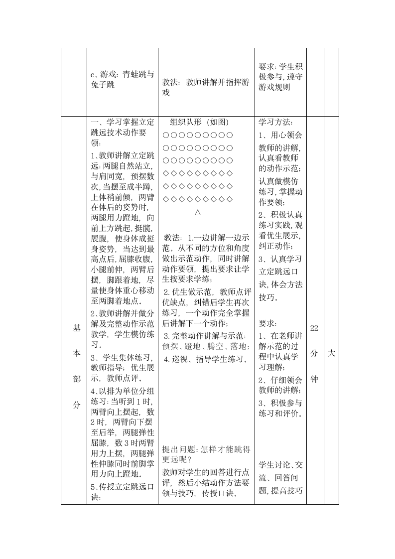 立定跳远（教案） 体育二年级下册.doc第3页