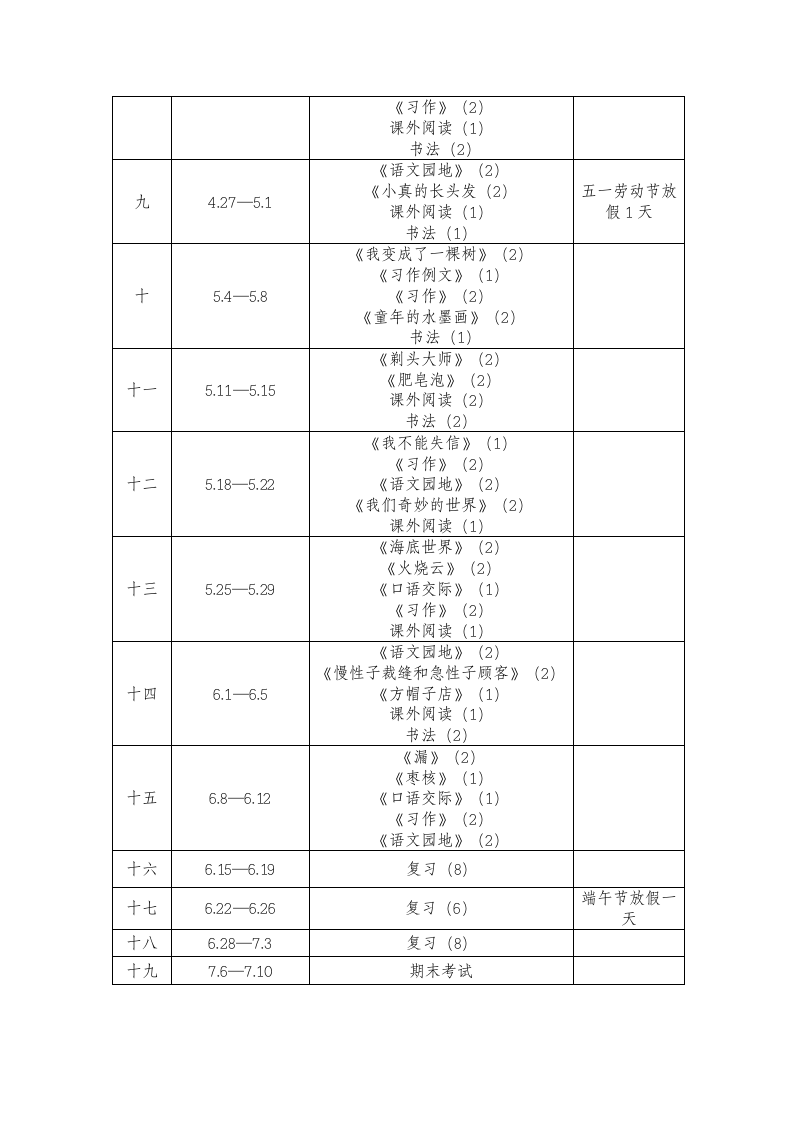 三年级语文下册教学进度表.doc第2页