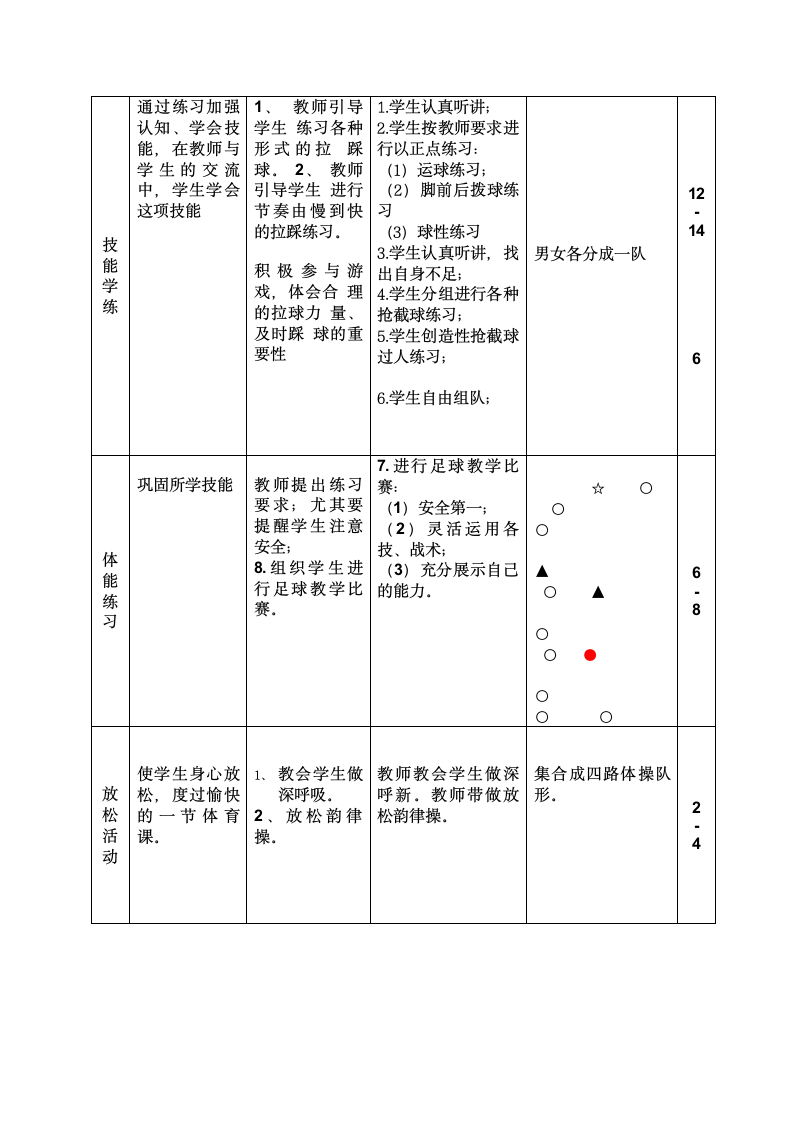 足球两脚交替拉球及游戏（教案） 体育二年级上册（表格式）.doc第2页