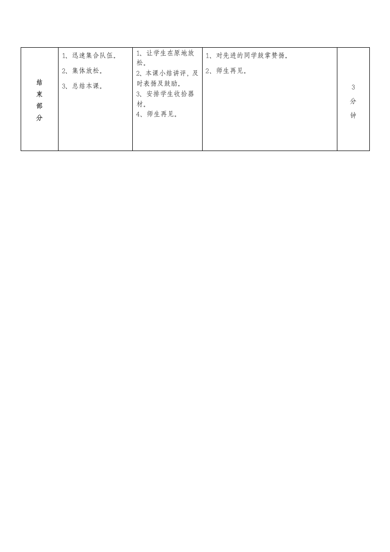 通用版六年级体育 奔跑游戏：迎面接力跑 教案（表格式）.doc第3页