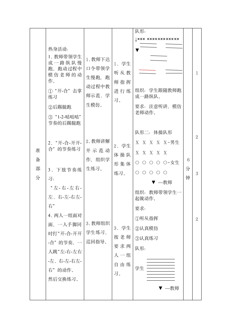 竹竿舞与游戏：救护车（教案） 体育与健康四年级上册.doc第4页