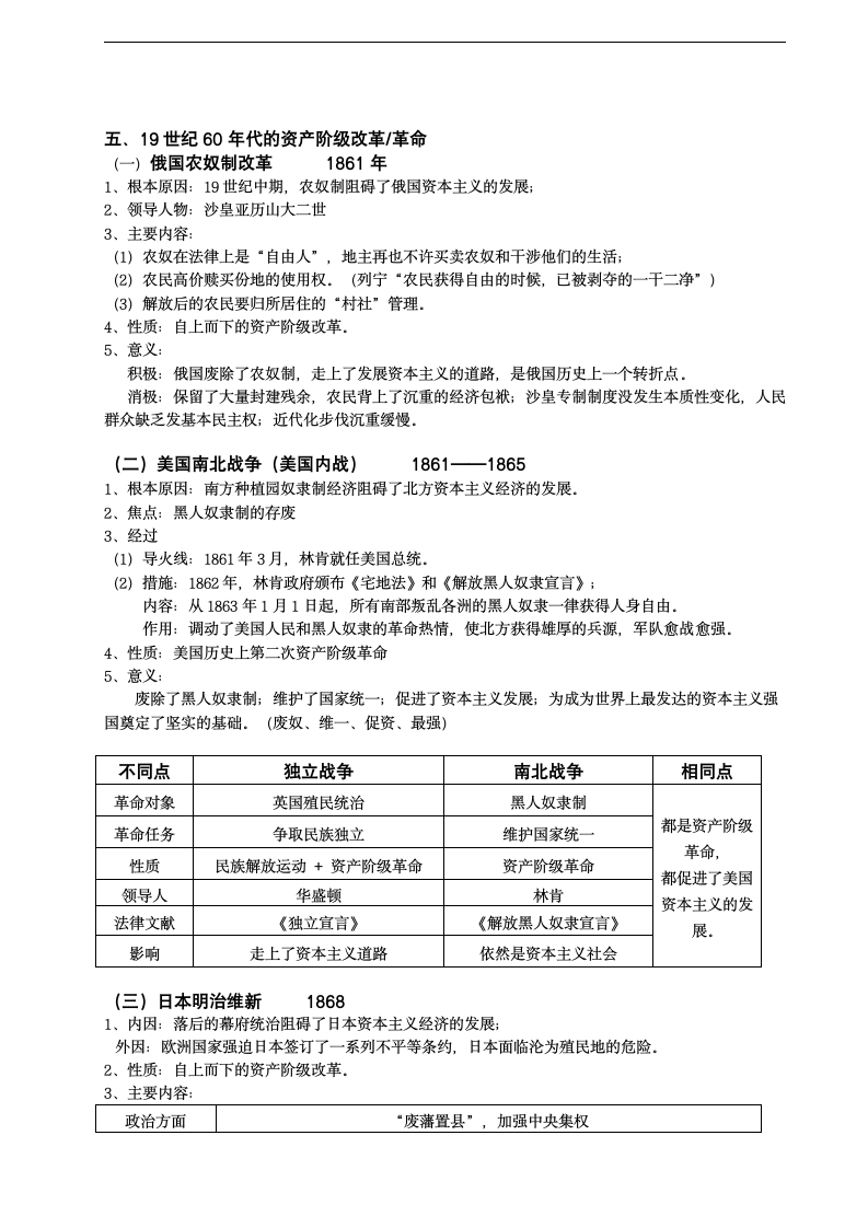 2016年中考历史专题复习：专题6资本主义的发展历程.doc第3页