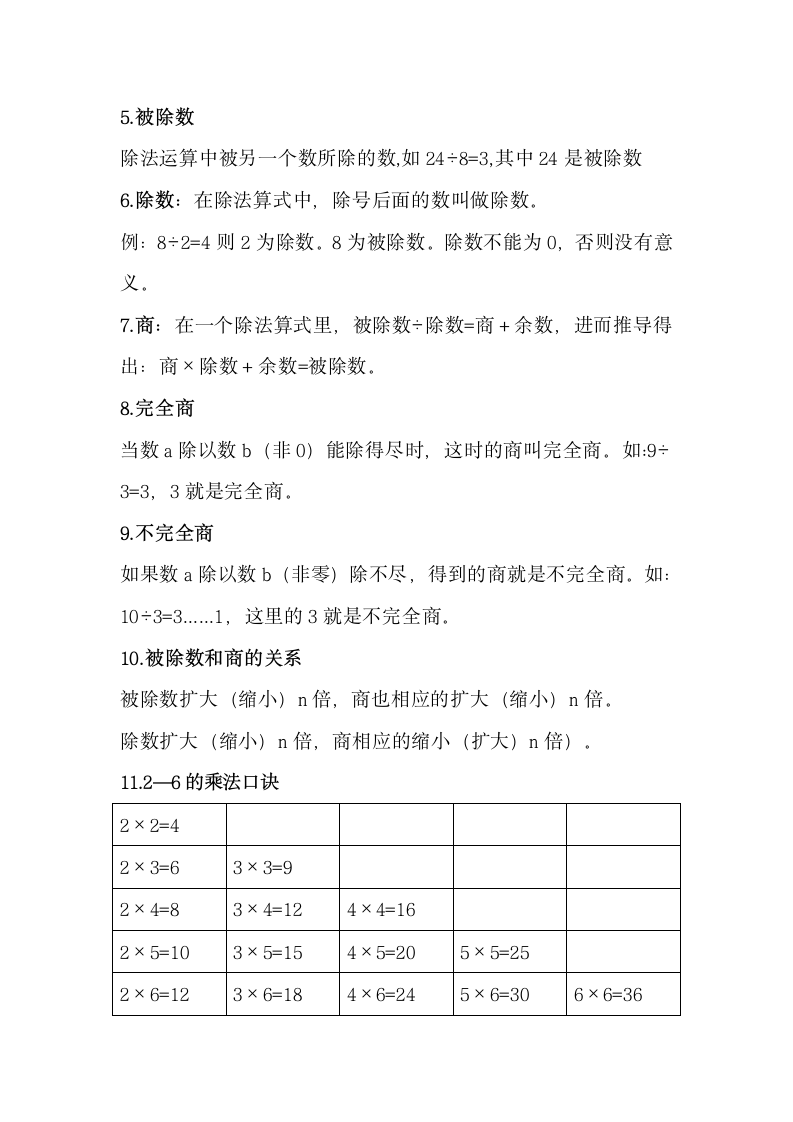 小学二年级数学知识点归纳.docx第6页