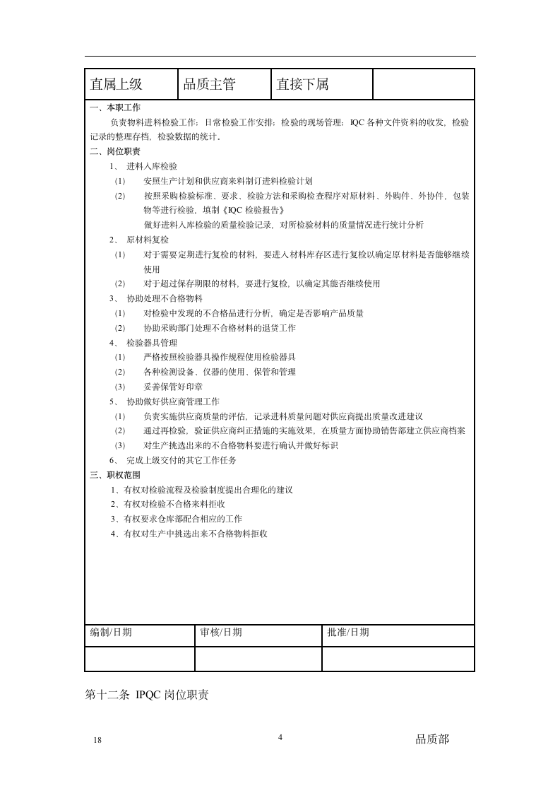 品质部组织管理制度.doc第4页