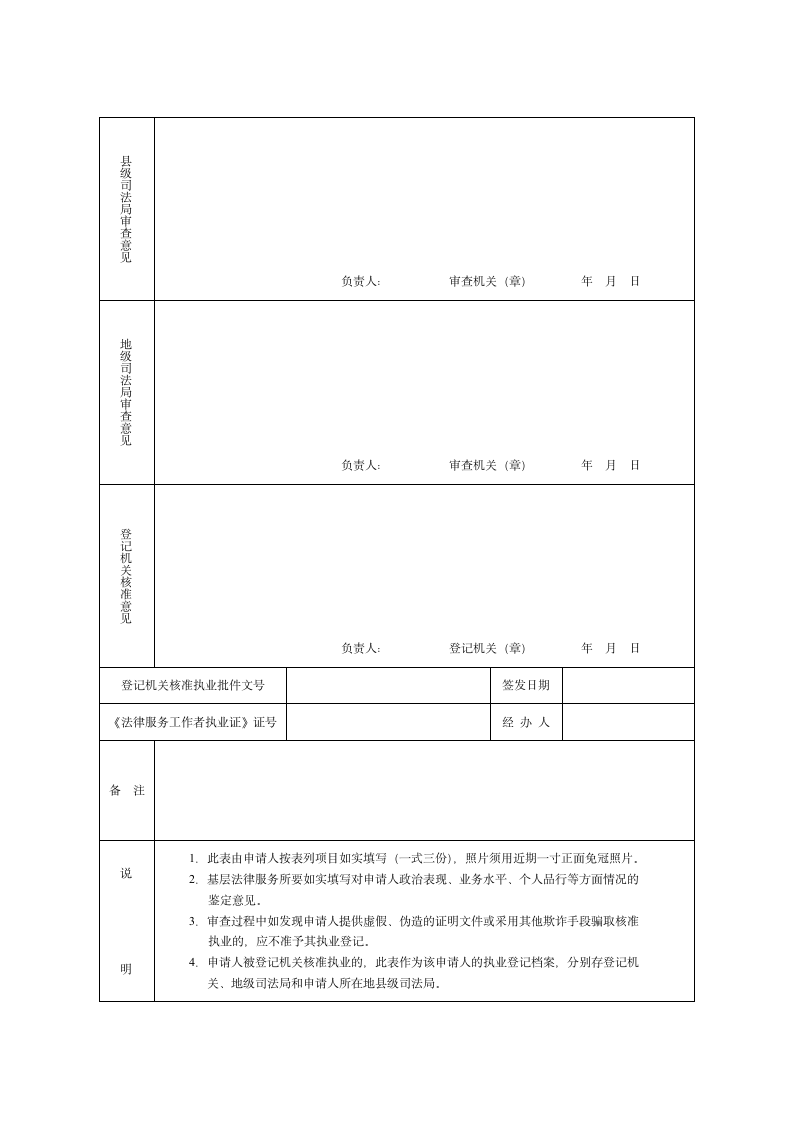 基层法律服务工作者执业登记表.doc第4页