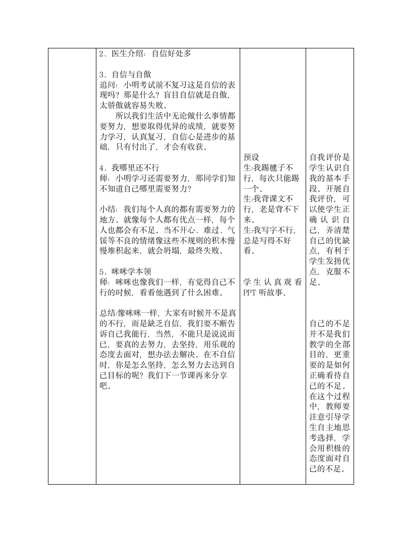 二年级下册道德与法治教案-13.我能行（表格式）.doc第4页