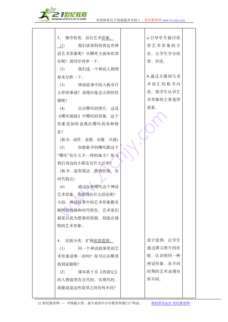 美术六年级下岭南版1.1神话故事中的艺术形象教案.doc第3页