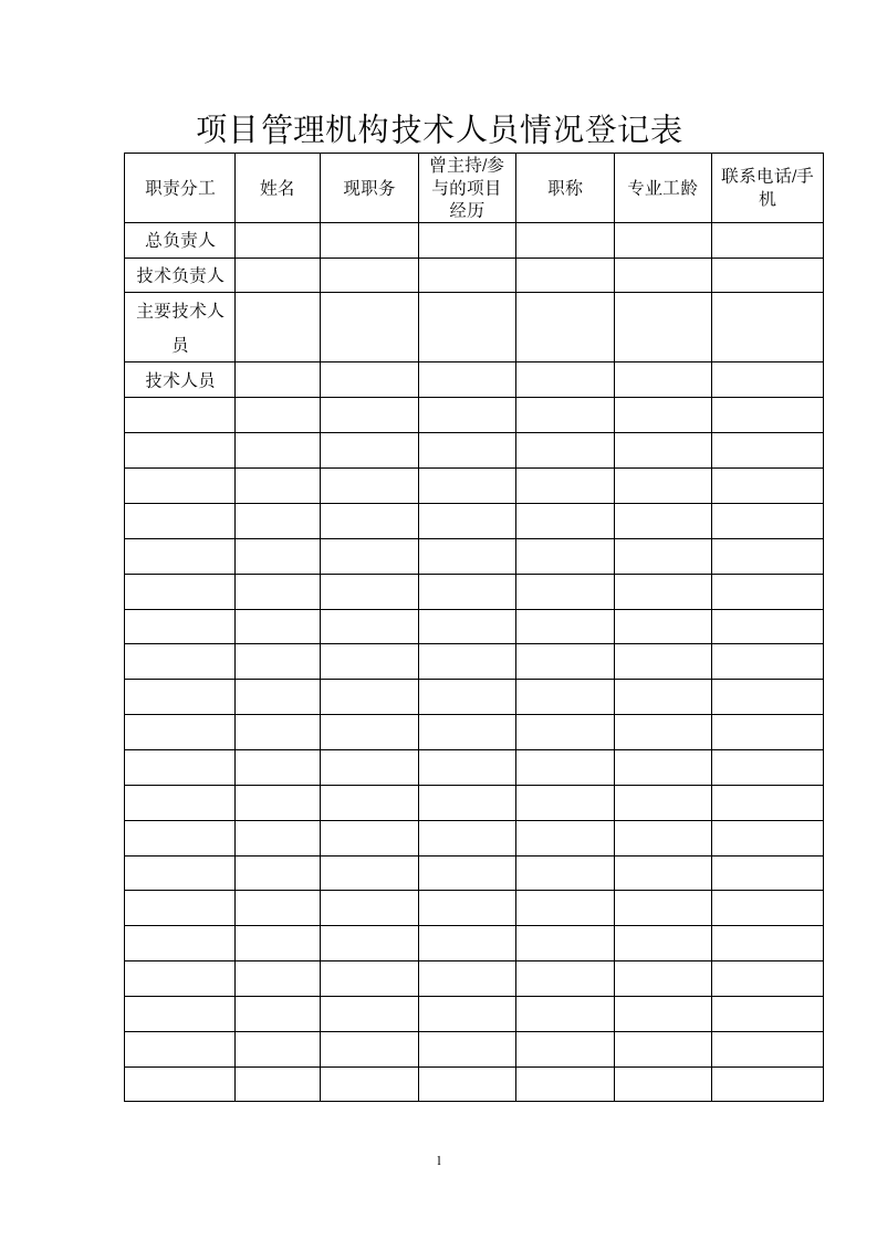 管理机构技术人员情况登记表.docx第1页